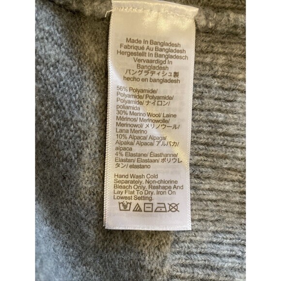 J. Crew Mock Sweater‎ Supersoft Yarn Merino Wool Alpaca Blend Gray Size S - Picture 13 of 13